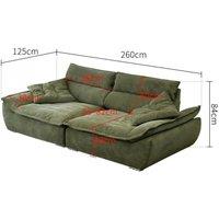 Cottonfy Adjustable Backrest Sailboat Corduroy Sofa Green