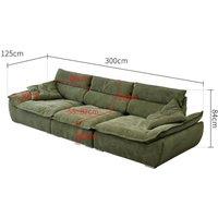 Cottonfy Adjustable Backrest Sailboat Corduroy Sofa Green