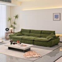 Cottonfy Adjustable Backrest Sailboat Corduroy Sofa Green