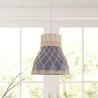 Lightsin Modern Rattan Pendant Light Available in Grey, Pink, and White