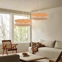Lightsin Bohemian Wicker Hanging Lamp with Layered Woven Structure