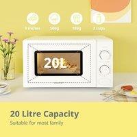 700W 20L Countertop Microwave Oven with Dual Knob
