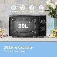 700W 20L Countertop Microwave Oven with Dual Knob