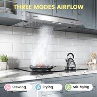 60cm Under Cabinet Wall-Mount Cooker Range Hood with 3-Speed Modes