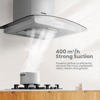 60cm Chimney Cooker Range Hood Kitchen Extractor with 3-Speed Modes