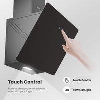 60CM Wall-mounted 3-Speed Chimney Angled Range Hood Cooker Extractor