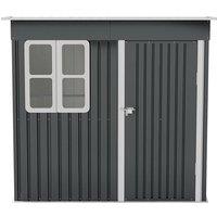 7X4FT/8.5X5.5FT Outdoor Metal Garden Storage Shed