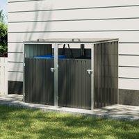 Metal Outdoor Bin Shed for 1/2/3/4 Trash Bins