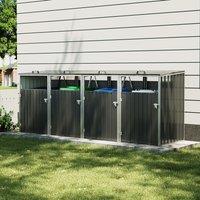 Metal Outdoor Bin Shed for 1/2/3/4 Trash Bins