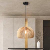 Lightsin Wooden Ceiling Pendant Light Modern Rustic Hanging Lamp for Living Room Kitchen