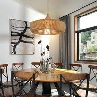 Lightsin Handcrafted Wood Pendant Light for Kitchen Island and Modern Interiors