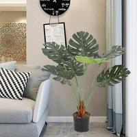 Artificial Tropical Monstera Tree Faux Plant in Pot