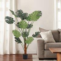 Artificial Tropical Monstera Tree Faux Plant in Pot