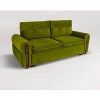 Cottonfy Vintage Pet Friendly Bamboo Design Sofa Bed with Storage
