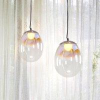 Lightsin Pendant Ceiling Light with Elegant Nebula Coloured Glass