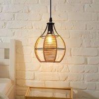 Lightsin Rustic Dining Room Woven Rattan Paper Rope Iron Chandelier for Kitchen Aisle Reading Corner