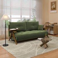 Cottonfy Foldable Matte Fabric Solid Wood 3 Mode Sofa Bed