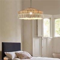 Lightsin Bohemian Style Handcrafted Woven Hemp Rope Hanging Pendant Lights