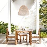 Lightsin TerraBell Dome Shaped Rattan Hanging Light
