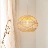 Lightsin Sustainable Handwoven Spherical Rattan Pendant Light with Wave Details