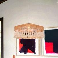 Lightsin Tassel Breeze Woven Pendant Light for Boho Charm and Warmth