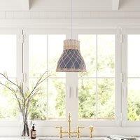 Lightsin Modern Rattan Pendant Light Available in Grey, Pink, and White
