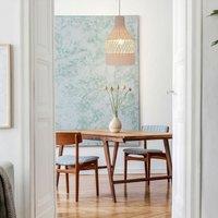 Lightsin Sustainable Handwoven White Rattan Light Fixture