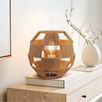 Lightsin Unique Handwoven Globe-Shaped Table Lamp