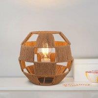 Lightsin Unique Handwoven Globe-Shaped Table Lamp