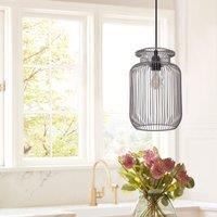 Lightsin Sleek Modern Grey Iron Pendant Light for Home Dcor