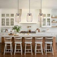 Lightsin Sleek Modern Grey Iron Pendant Light for Home Dcor