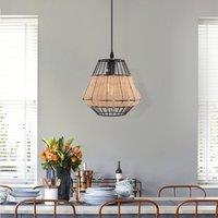Lightsin Hexagonal Woven Pendant Light for Natural Warmth and Modern Style