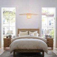 Lightsin Fan-Shape Bamboo Pendant Light for Organic Elegance and Warmth