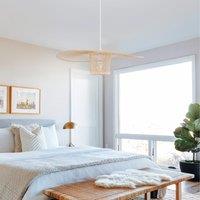 Lightsin Fan-Shape Bamboo Pendant Light for Organic Elegance and Warmth