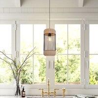 Lightsin Cylinder-Inspired Rattan Pendant Light for Warm Natural Elegance