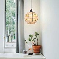 Lightsin Woven Sphere Pendant Light for Cozy Natural Elegance