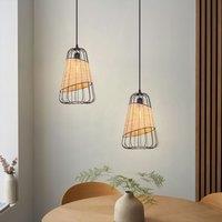 Lightsin Lantern-Inspired Rattan Ceiling Light for Cozy Natural Elegance