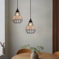 Lightsin Basketweave Rattan Pendant Light for Cozy Earthy Elegance