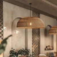 Lightsin Handcrafted Rattan LED Lid-Shaped Pendant Light