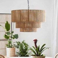 Lightsin Handcrafted Large 3-Tier Hemp Rope Pendant Light