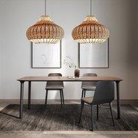 Lightsin Handcrafted Woven Rattan Garden Furniture Creative Pendant Light