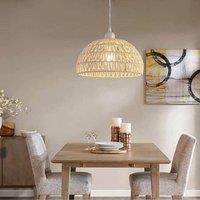 Lightsin Handwoven Hemp Rope Classic Bowl Shaped Pendant Light Retro Style