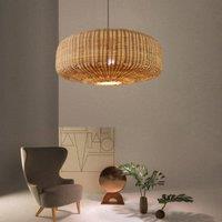 Lightsin Handwoven Rattan Hanging Lamp Rustic Style Pendant Light Fixture