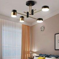 Modern Black & Gold Metal Ceiling Light with LED Bulbs