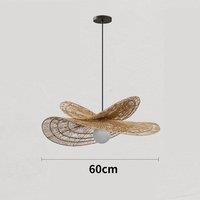 Lightsin Vintage Countryside Rattan Craft Handwoven Creative Pendant Light Fixtures