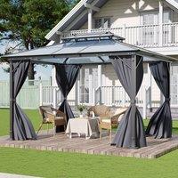 3*3.6*2.7m Iron and Aluminium Double Foof Sun Canopy