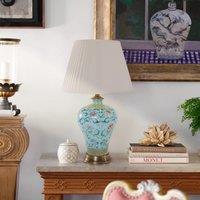 Lightsin Colorful Handcrafted Ceramic Table Lamp - Ideal for Bedroom, Desk & Living Room