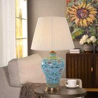 Lightsin Colorful Handcrafted Ceramic Table Lamp - Ideal for Bedroom, Desk & Living Room