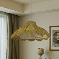 Lightsin Reseda Petal Shaped Rattan Pendant Light