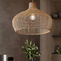 Lightsin Handwoven Gourd Shaped Rattan Pendant Light